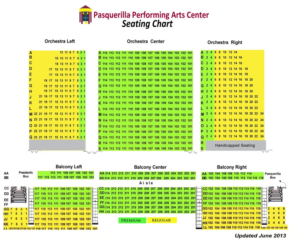 Union County Performing Arts Center Seating Chart